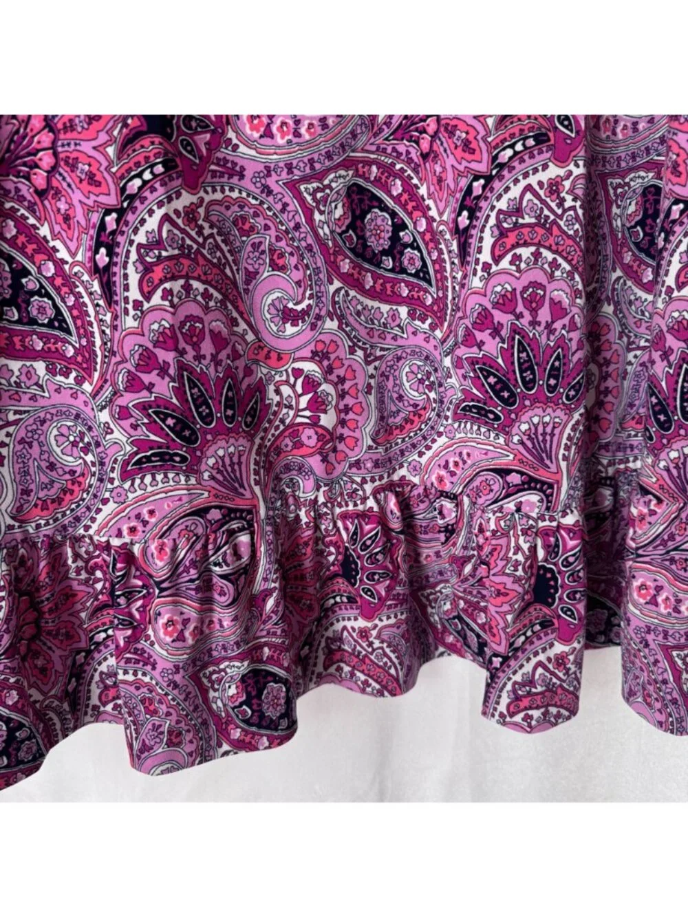 Michael Kors Women Pink Paisley Sleeveless Knee Length Dress Size M